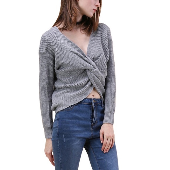 NEW! Twist Cropped Sweater - Picture 2 of 5